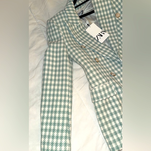 ZARA CHECKERED BLAZER COLLECTION Brand New with Tags - Picture 4 of 9